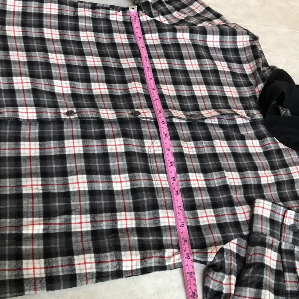 Eddie Bauer Stine's Favorite Flannel Cotton Hoodie Shirt Jacket with 3 Pockets M - Picture 11 of 12